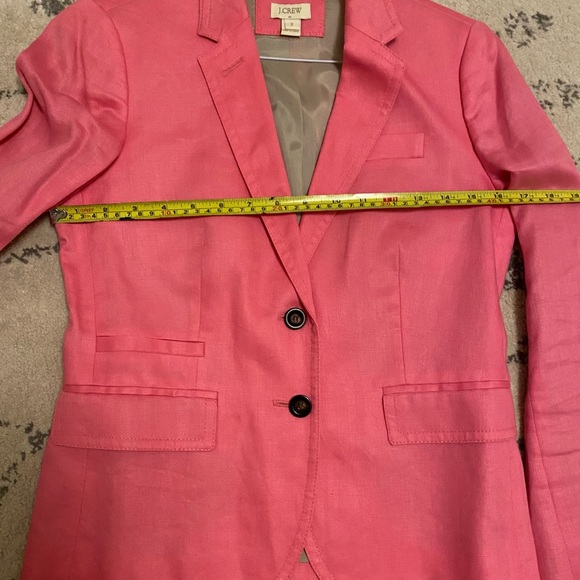 J Crew pink linen blazer size 2 - Picture 6 of 6